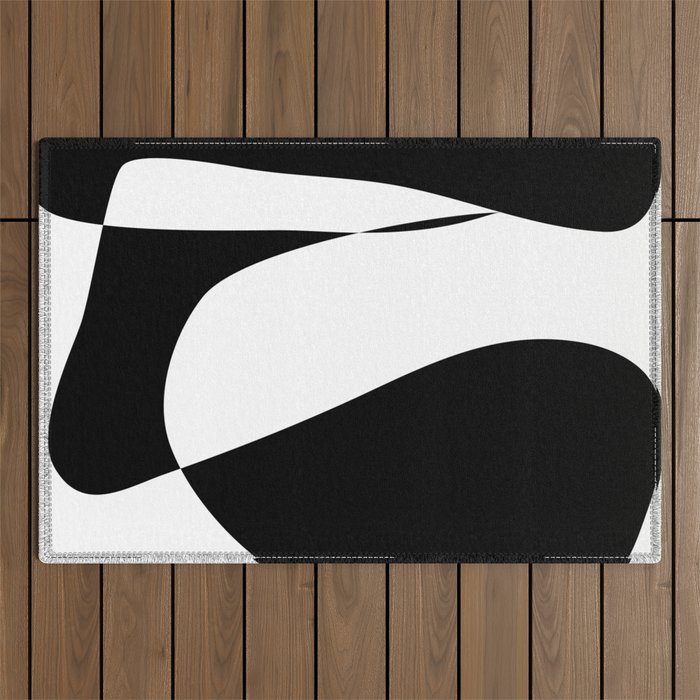 Minimalist Black and White 82 Outdoor Rug Gallery Image 1