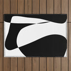 Minimalist Black and White 82 Outdoor Rug Gallery Image 1