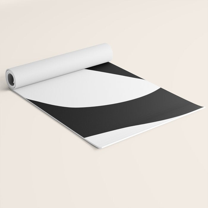 Minimalist Black and White 82 Yoga Mat Gallery Image 2