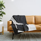 Minimalist Black and White 82 Throw Blanket Gallery Image 1
