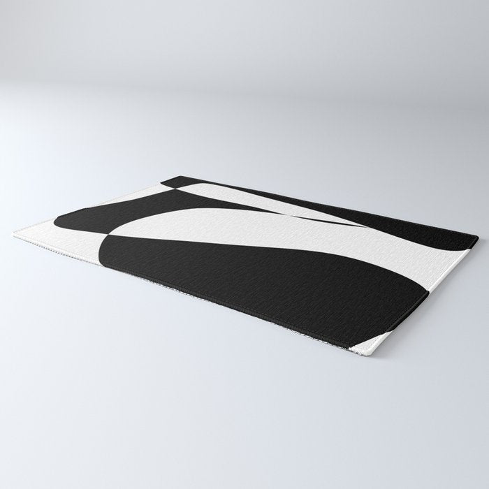 Minimalist Black and White 82 Rug Gallery Image 3