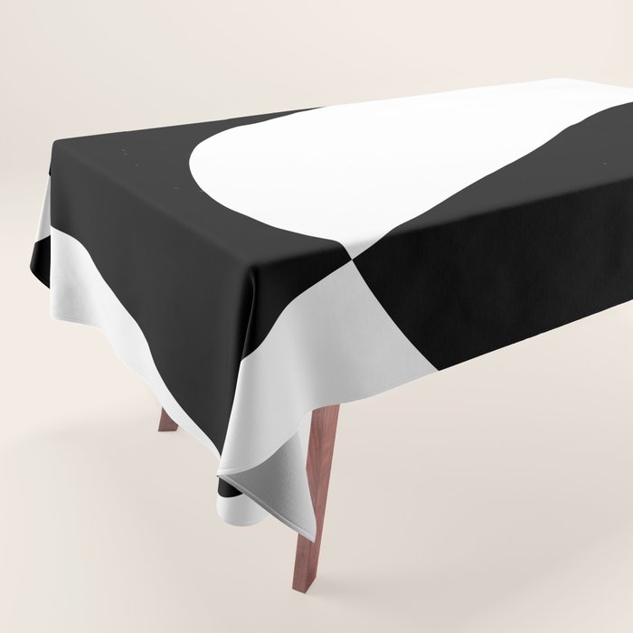Minimalist Black and White 82 Tablecloth Gallery Image 1