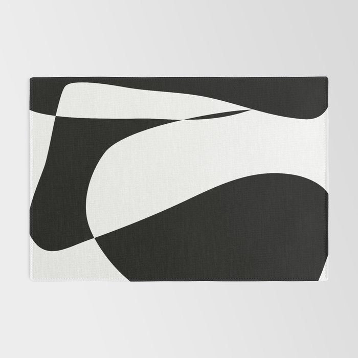 Minimalist Black and White 82 Rug Gallery Image 2