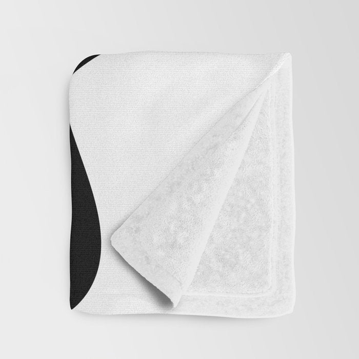 Minimalist Black and White 82 Throw Blanket Gallery Image 3