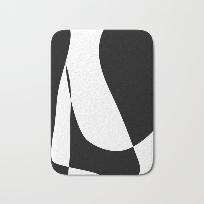 Minimalist Black and White 82 Bath Mat Gallery Image 1