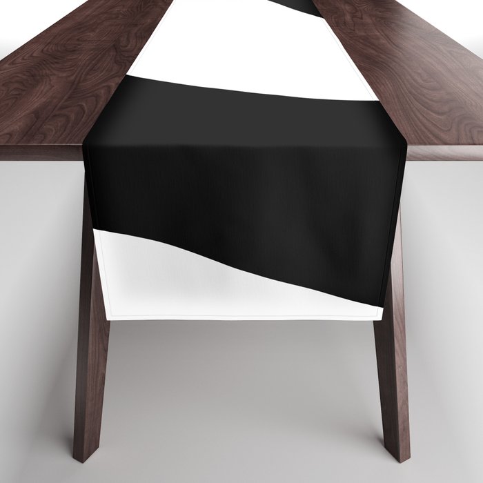 Minimalist Black and White 82 Table Runner Gallery Image 1