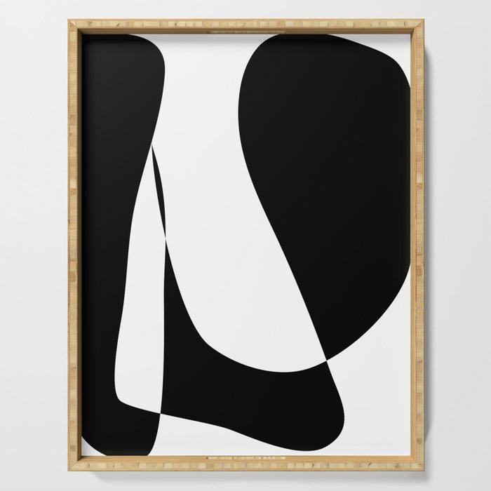 Minimalist Black and White 82 Serving Tray Gallery Image 1