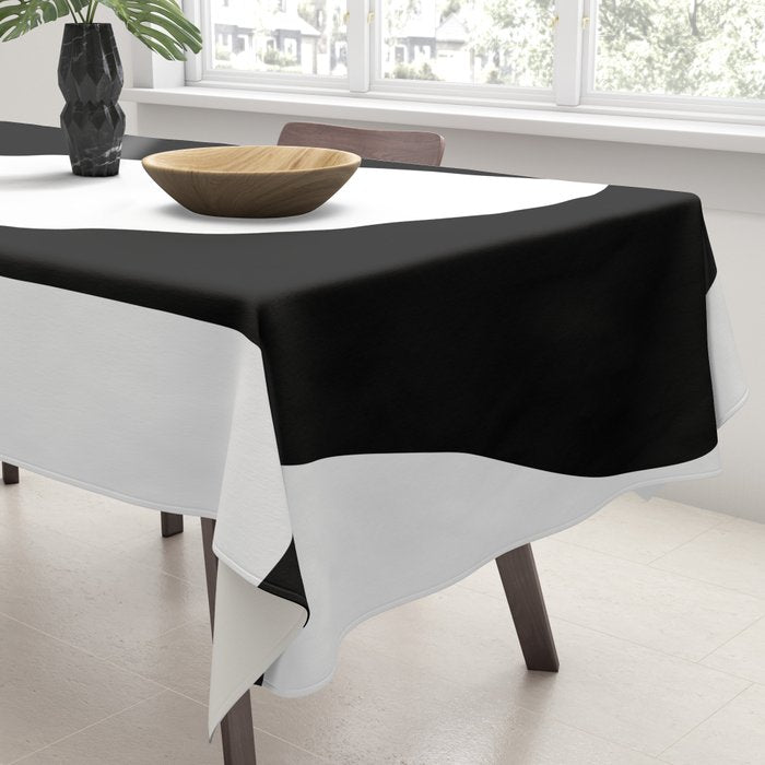 Minimalist Black and White 82 Tablecloth Gallery Image 3