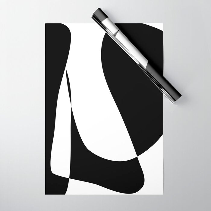 Minimalist Black and White 82 Wrapping Paper Gallery Image 1