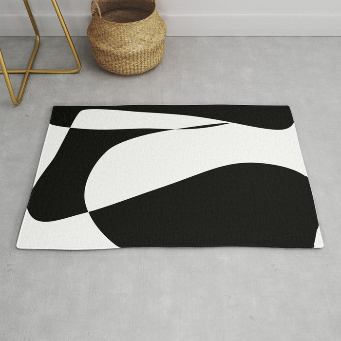 Minimalist Black and White 82 Rug Gallery Image 1