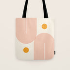 Abstraction_SUN_DOUBLE_LINE_POP_ART_Minimalism_001C Tote Bag Gallery Image 1