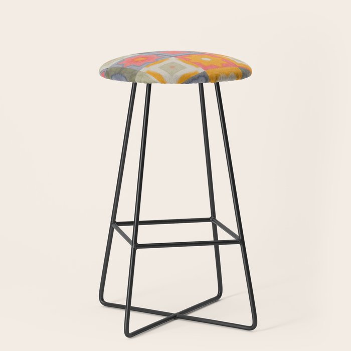 Watercolor Tiles Stool Gallery Image 1