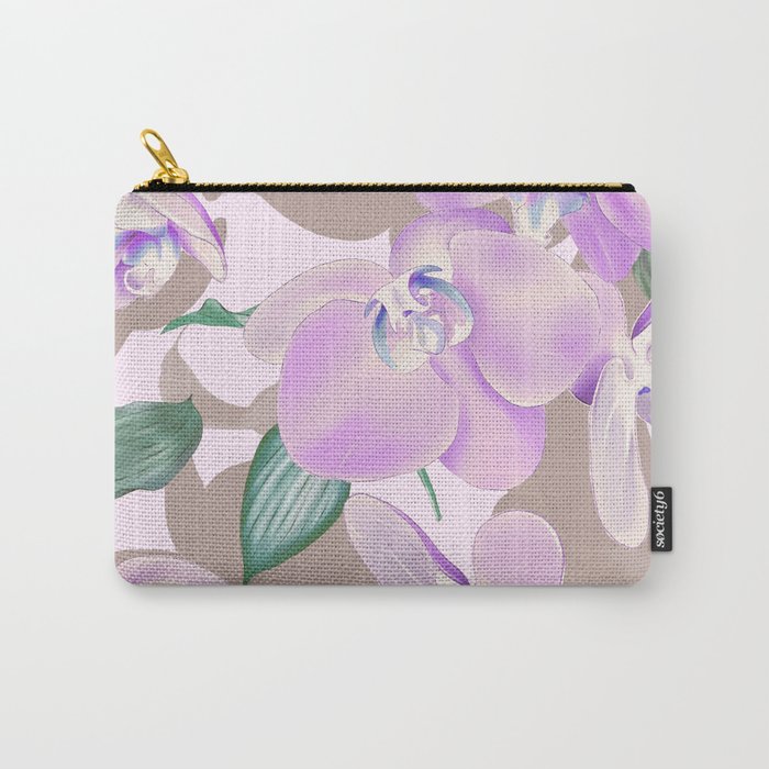 Lovely lilac exotic flowers L Carry All Pouch Gallery Image 1