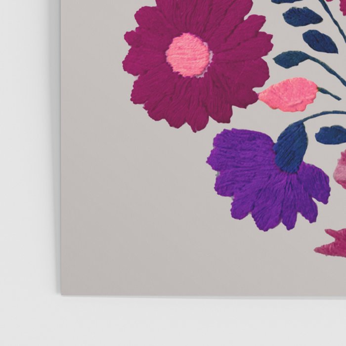 Mexican Bird Motif Gray Poster Gallery Image 3