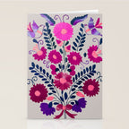 Mexican Bird Motif Gray Stationery Card Gallery Image 2
