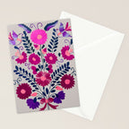 Mexican Bird Motif Gray Stationery Card Gallery Image 2