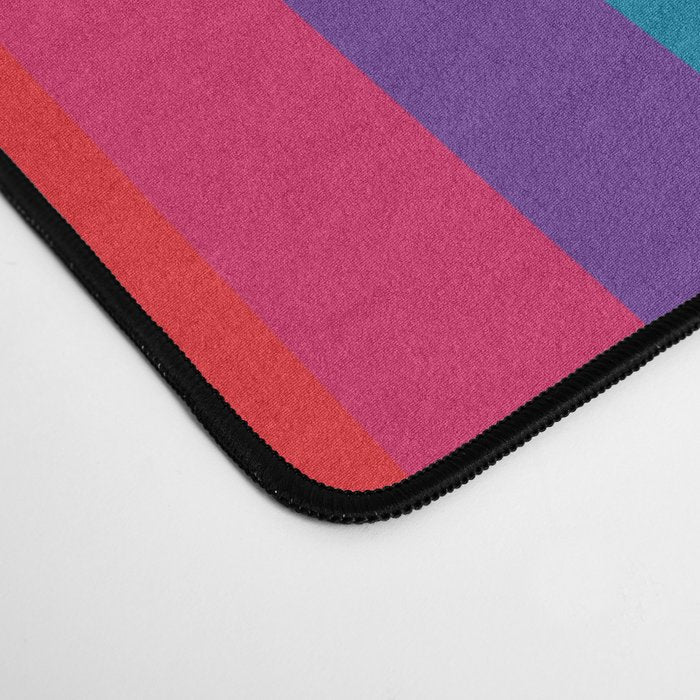 Retro Bright Rainbow - Straight Desk Mat Gallery Image 4