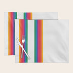 Retro Bright Rainbow - Straight Placemat Gallery Image 1