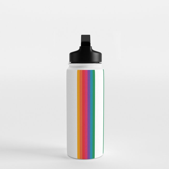 Retro Bright Rainbow - Straight Water Bottle Gallery Image 3