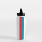 Retro Bright Rainbow - Straight Water Bottle Gallery Image 3