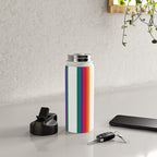 Retro Bright Rainbow - Straight Water Bottle Gallery Image 5