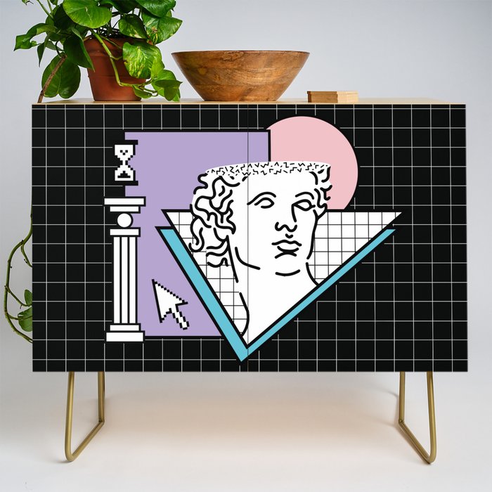 Apollo Vaporwave / greek god Credenza Gallery Image 1