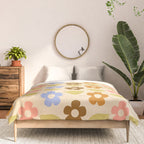 Retro Flower Vibe - Vintage Colors  Comforter Gallery Image 3