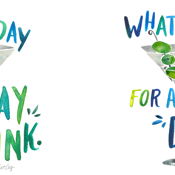 What a Day for a Day Drink - Blue & Green Palette Coffee Mug Gallery Image 2