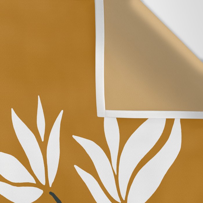 Mid-century lilies on ochre  Wall Tapestry Gallery Image 3