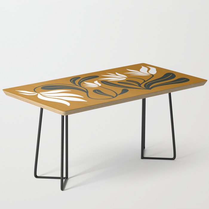 Mid-century lilies on ochre  Coffee Table Gallery Image 1
