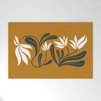 Mid-century lilies on ochre  Welcome Mat Gallery Image 1