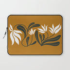 Mid-century lilies on ochre  Laptop Sleeve Gallery Image 1