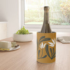 Mid-century lilies on ochre  Wine Chiller Gallery Image 4