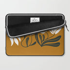 Mid-century lilies on ochre  Laptop Sleeve Gallery Image 2