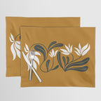 Mid-century lilies on ochre  Placemat Gallery Image 1