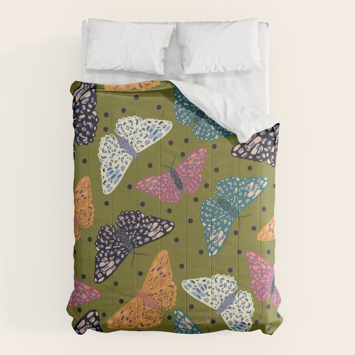 Vintage Butterflies - Mid-century modern  Comforter Gallery Image 6