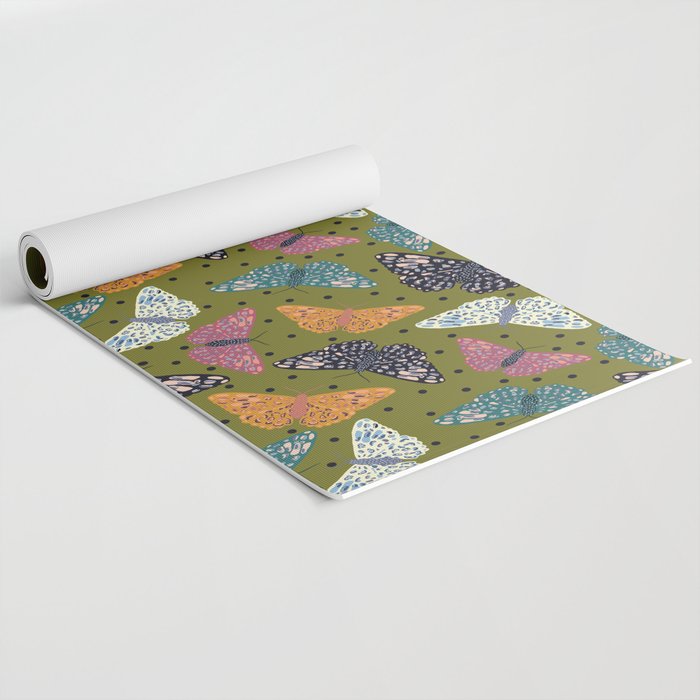 Vintage Butterflies - Mid-century modern  Yoga Mat Gallery Image 2