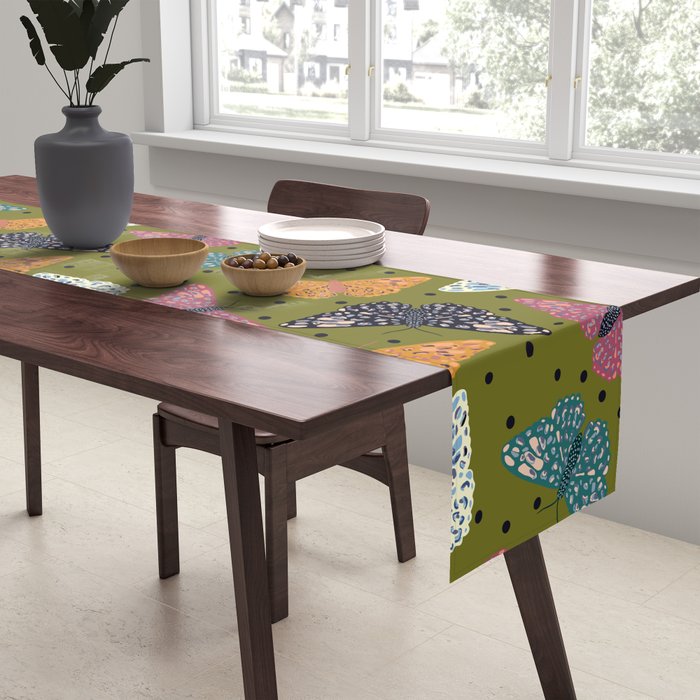 Vintage Butterflies - Mid-century modern  Table Runner Gallery Image 2