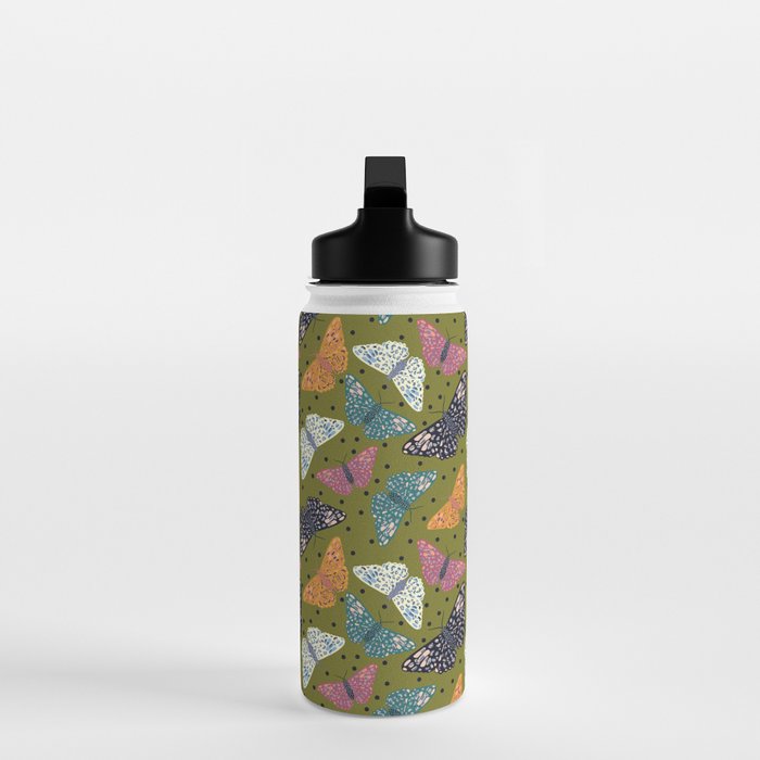 Vintage Butterflies - Mid-century modern  Water Bottle Gallery Image 3