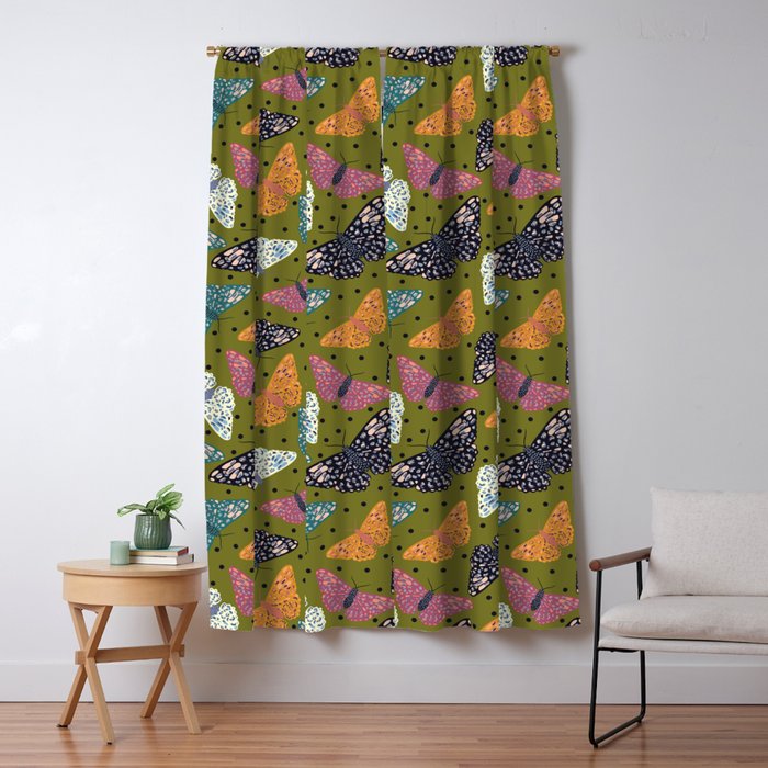 Vintage Butterflies - Mid-century modern  Window Curtain Gallery Image 5
