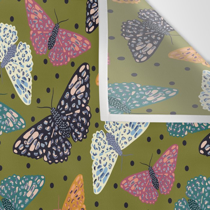 Vintage Butterflies - Mid-century modern  Wall Tapestry Gallery Image 3