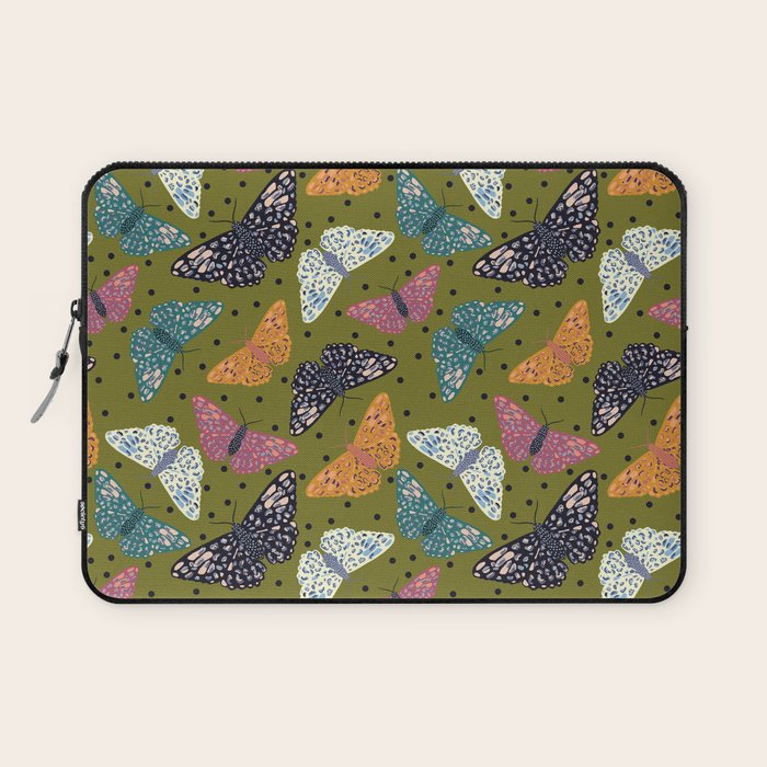 Vintage Butterflies - Mid-century modern  Laptop Sleeve Gallery Image 1