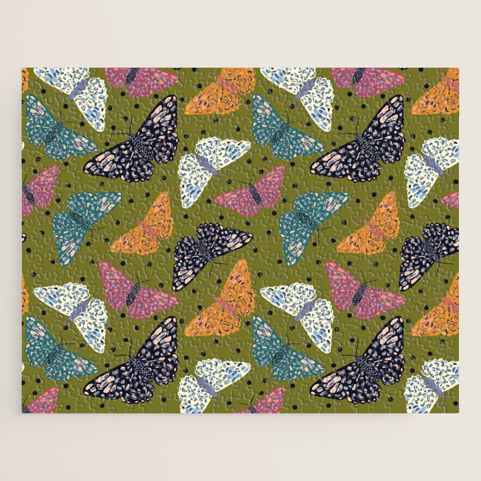 Vintage Butterflies - Mid-century modern  Jigsaw Puzzle Gallery Image 1