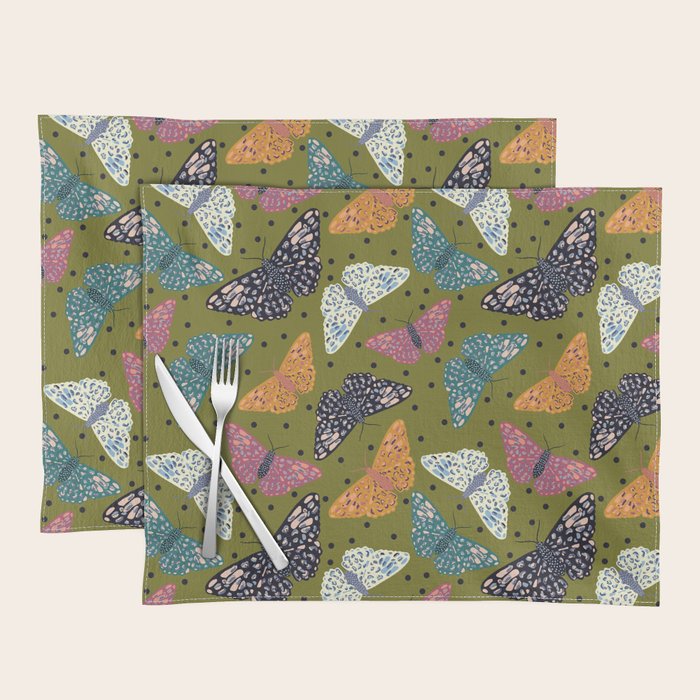 Vintage Butterflies - Mid-century modern  Placemat Gallery Image 1