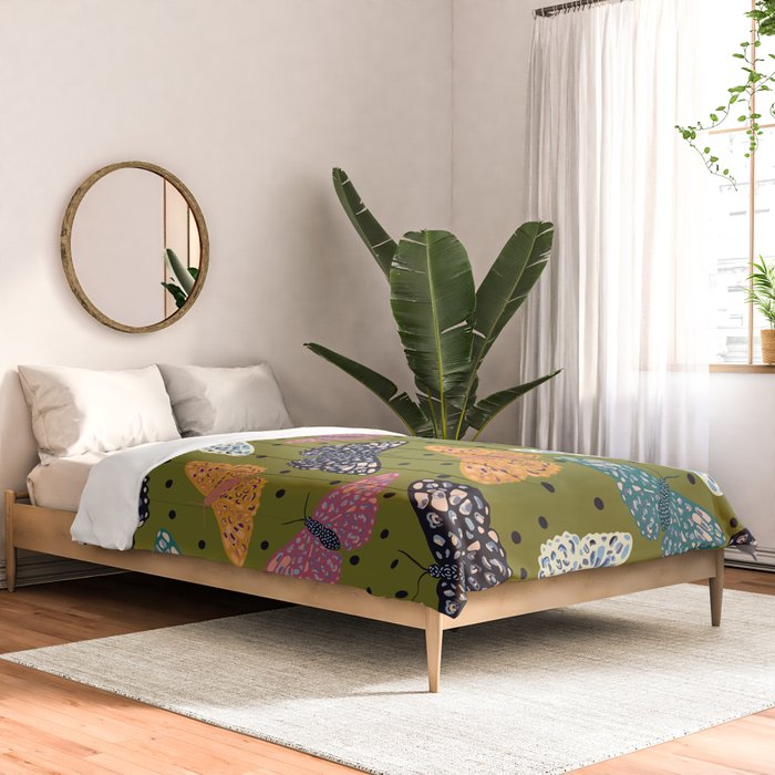 Vintage Butterflies - Mid-century modern  Comforter Gallery Image 2