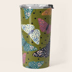 Vintage Butterflies - Mid-century modern  Travel Mug Gallery Image 2
