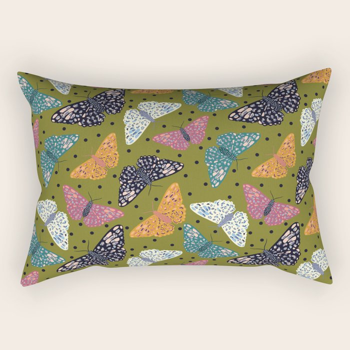 Vintage Butterflies - Mid-century modern  Rectangular Pillow Gallery Image 2