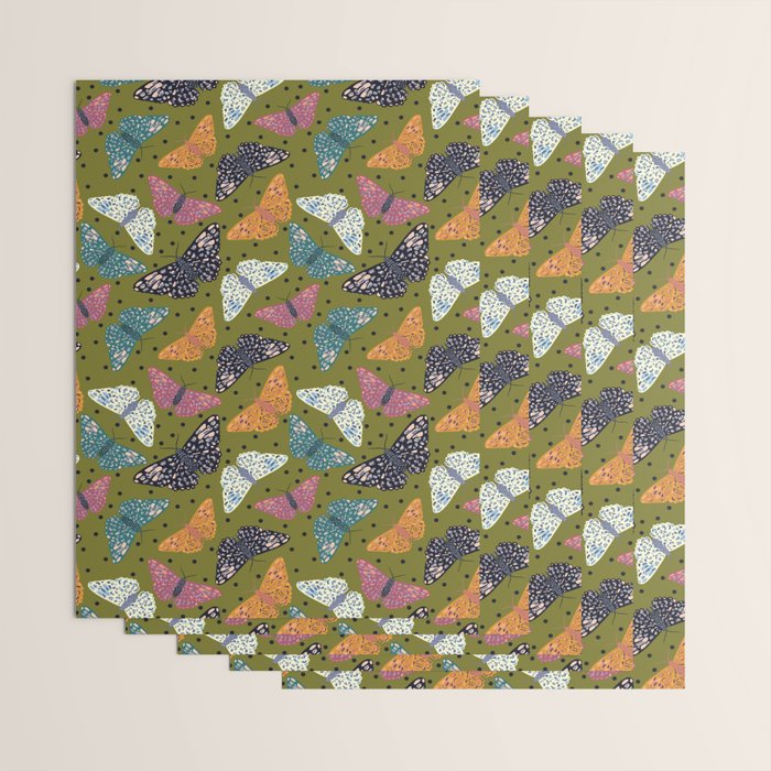 Vintage Butterflies - Mid-century modern  Wrapping Paper Gallery Image 3