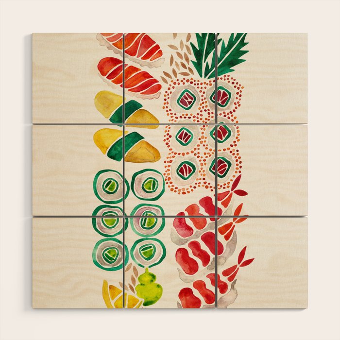 Sushi Collection Wood Wall Art Gallery Image 1