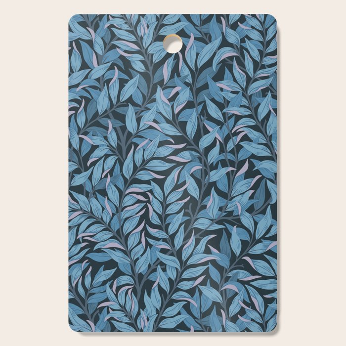 Romantic Botanica - Foliage in Dark Blue Cutting Board Gallery Image 1